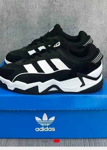 Adidas niteball Siyah Beyaz  Spor Ayakkabı - Görsel 3