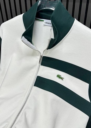 Lacoste Erkek Fermuarlı Beyaz Sweatshirt - Görsel 2