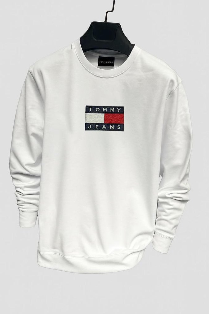 Tommy Jeans Erkek Beyaz Baskılı Sweatshirt - Görsel 3