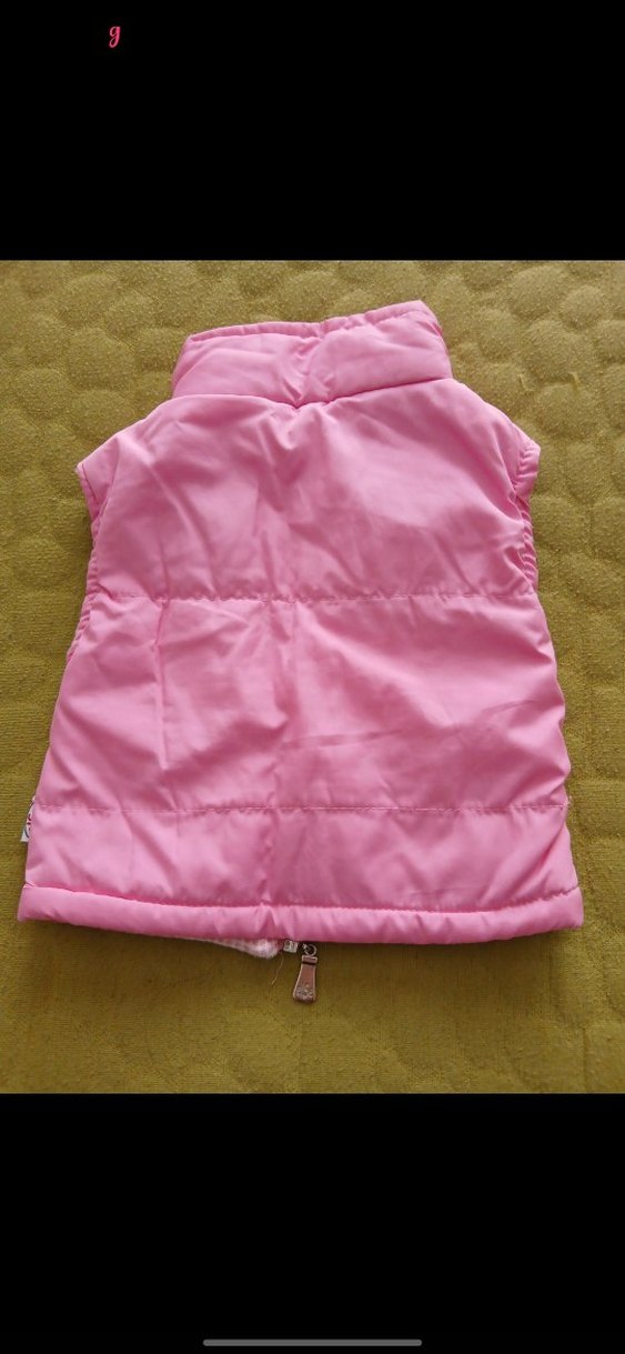 Kız Çocuk Pembe Nakışlı Fermuarlı Yelek - Görsel 2