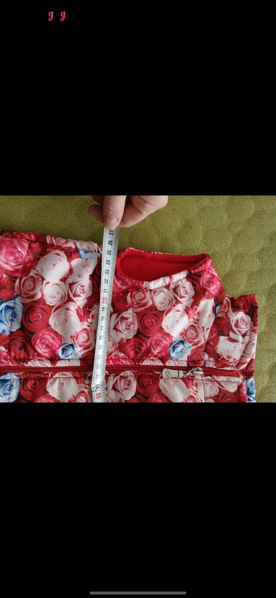 Çiçek Desenli Kız Çocuk Kapüşonlu Yelek - Görsel 4