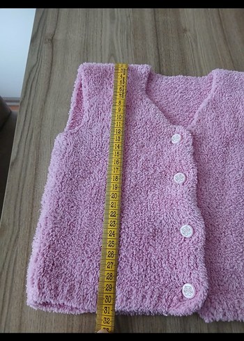 Kız Çocuk Pembe Örgü Süveter - Görsel 4