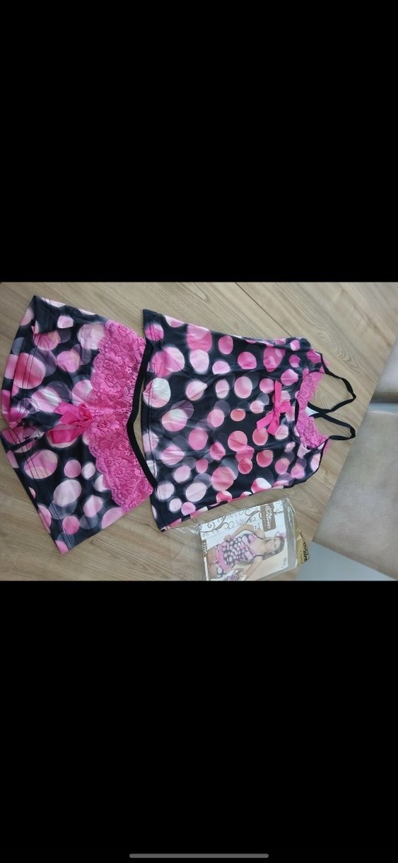 Pembe Desenli Mini Kadın Pijama Takımı - Görsel 2