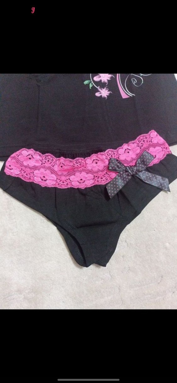 Pembe Bohem Mini Kadın Pijama Takımı - Görsel 4