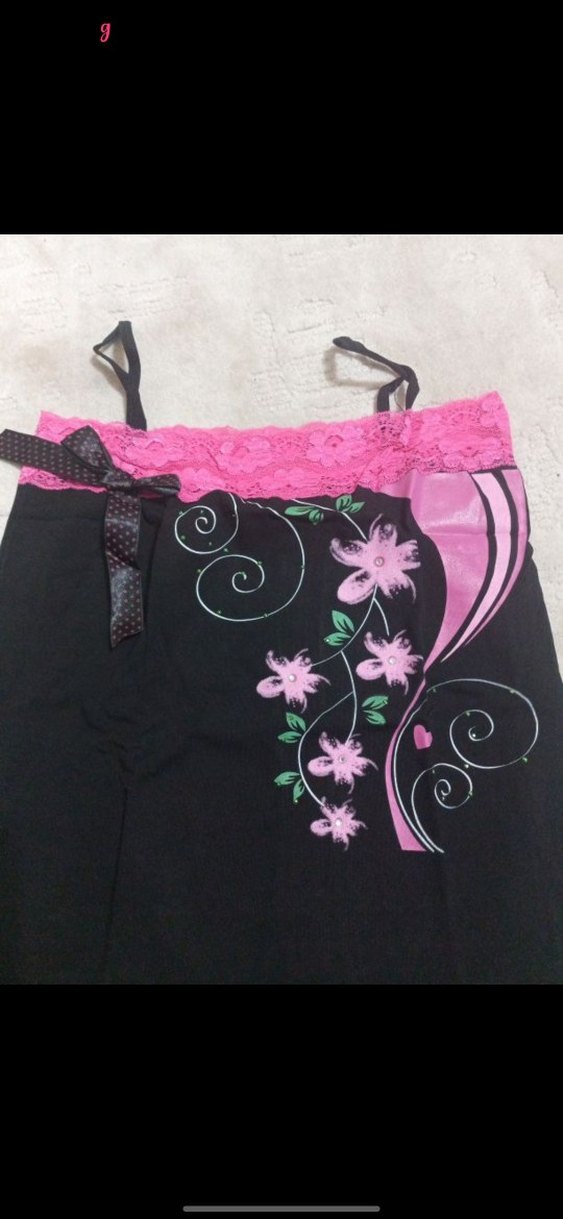 Pembe Bohem Mini Kadın Pijama Takımı - Görsel 3