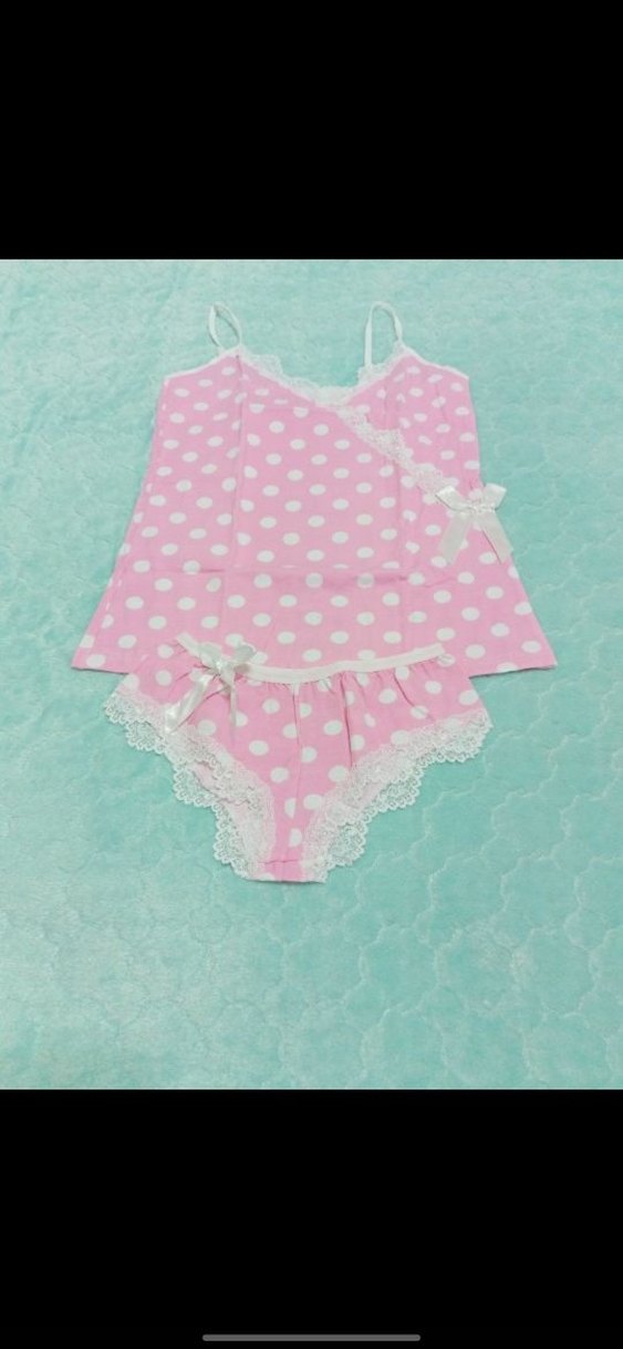 Pembe Baskılı Kolsuz Mini Kadın Pijama - Görsel 2