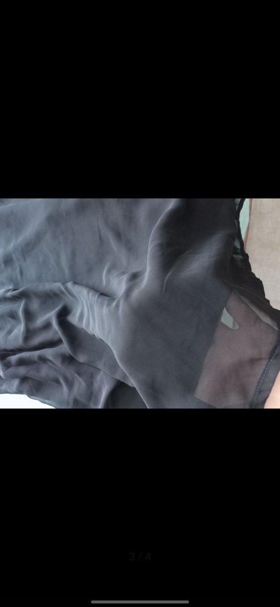 Siyah Kadın Uzun Drapeli Elbise - Görsel 3