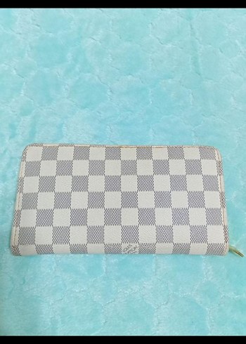 Beyaz Kareli Fermuarlı Kadın Cüzdan - Görsel 2