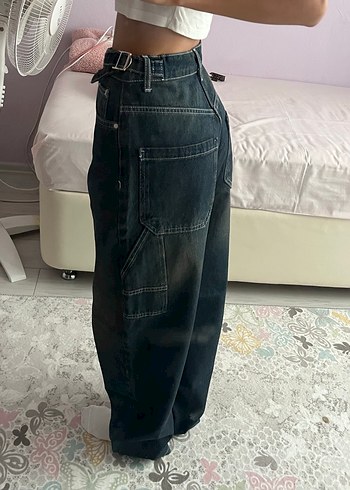 Trendyol & Milla Kemerli, Salaş Kesim Kadın Denim Pantolon