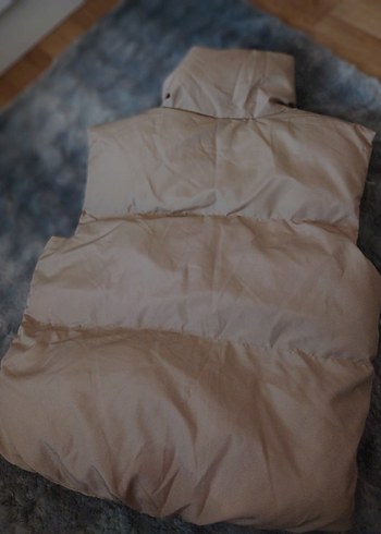 38 Beden Bisküvi Beji Oversize Şişme Yelek