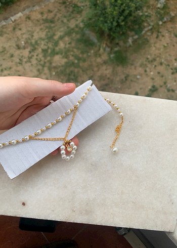 Diğer Beyaz Boncuklu Bohem Midi Kolye