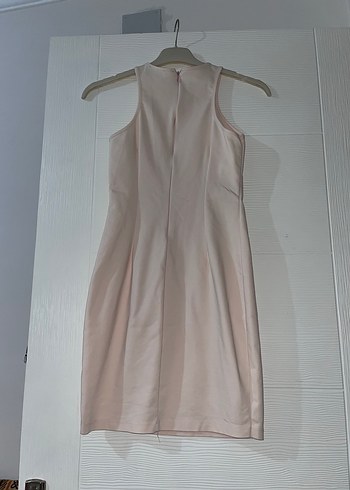 Klasik Bej Mini Elbise - Görsel 2