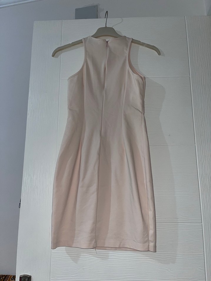 Klasik Bej Mini Elbise - Görsel 2