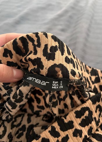 Leopar Desenli Drapeli Hamile Eteği - Görsel 2