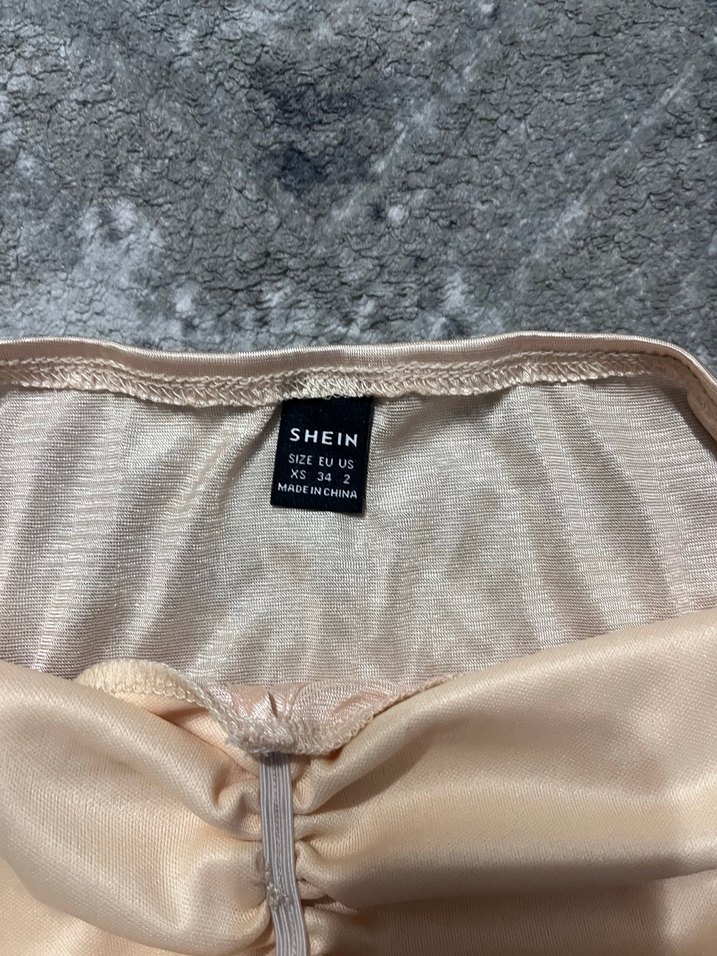 Bej Drapeli Straplez Mini Büstiyer - Görsel 2