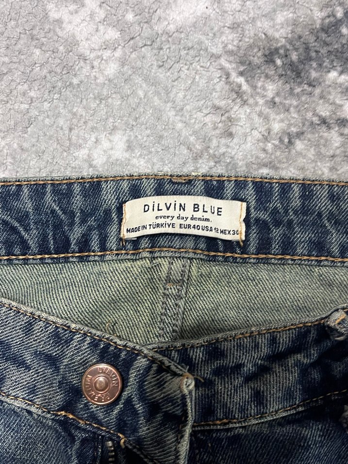 Gri Salaş Kesim Midi Kadın Kot Pantolon - Görsel 2