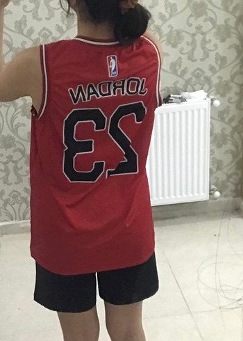 Kırmızı Bulls 23 Baskılı Alt üst takım - Görsel 2