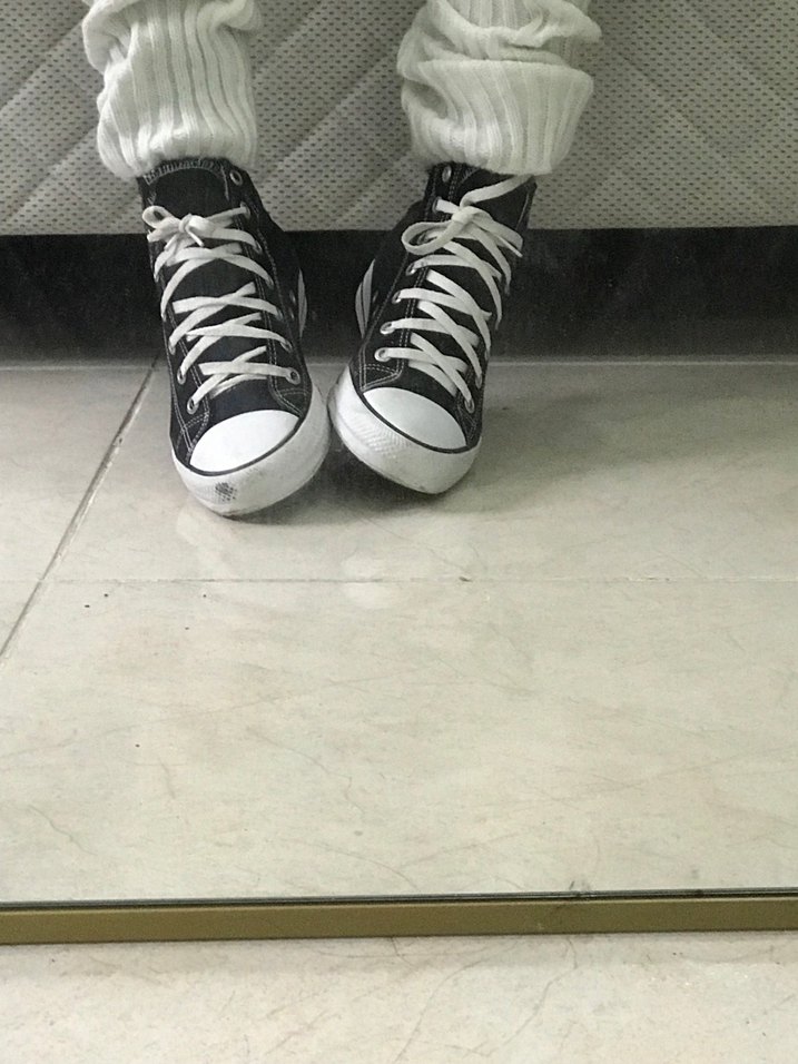 Siyah Yüksek Tabanlı Kadın Spor Ayakkabı - Görsel 2