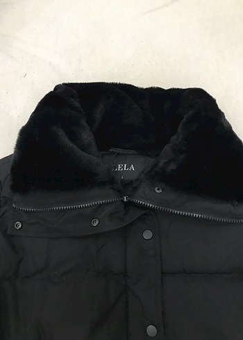 Kürklü Siyah Kadın Kışlık Mont - Görsel 2
