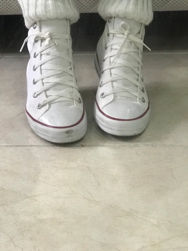 Beyaz Bağcıklı Kadın Spor Ayakkabı - Görsel 2