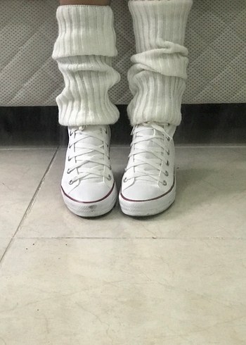 Kadın Beyaz Bağcıklı Spor Ayakkabı - Görsel 3