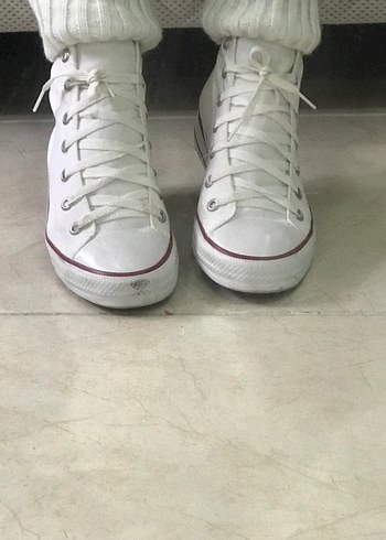 Kadın Beyaz Bağcıklı Spor Ayakkabı - Görsel 2