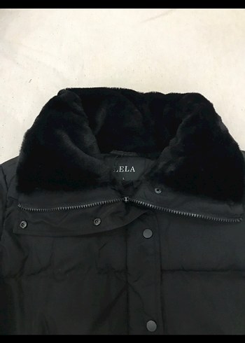 Siyah Kadın Midi Kışlık Mont - Görsel 2