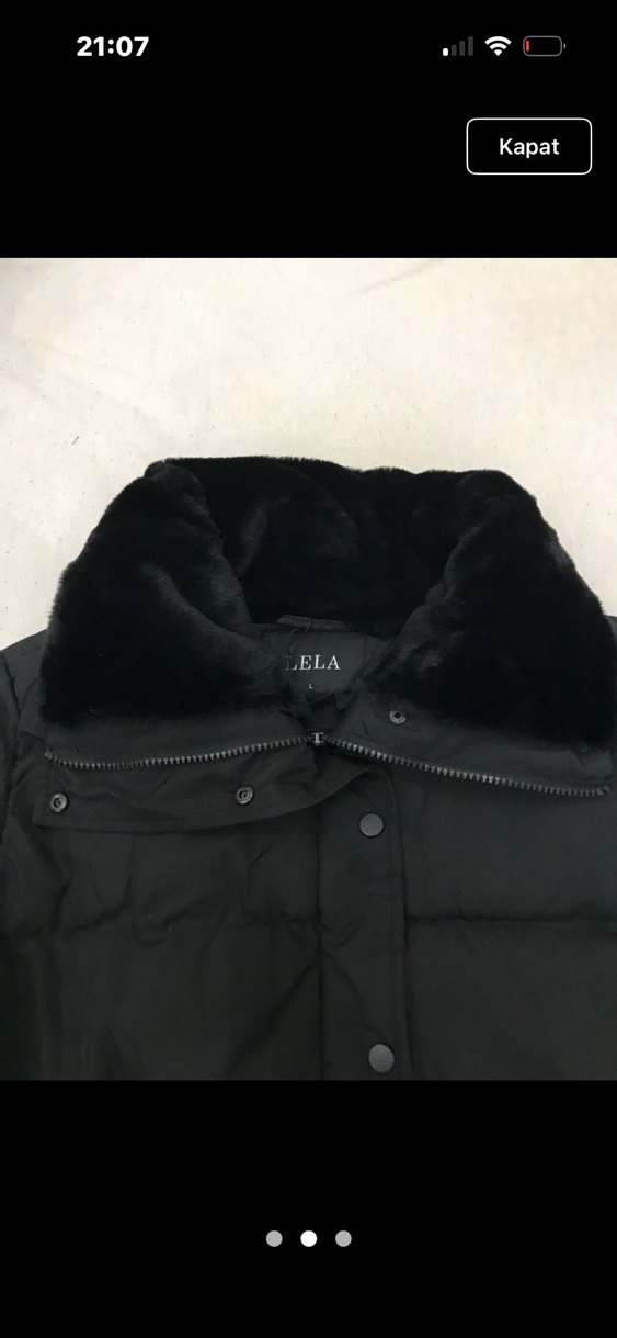 Siyah Kadın Midi Kışlık Mont - Görsel 2