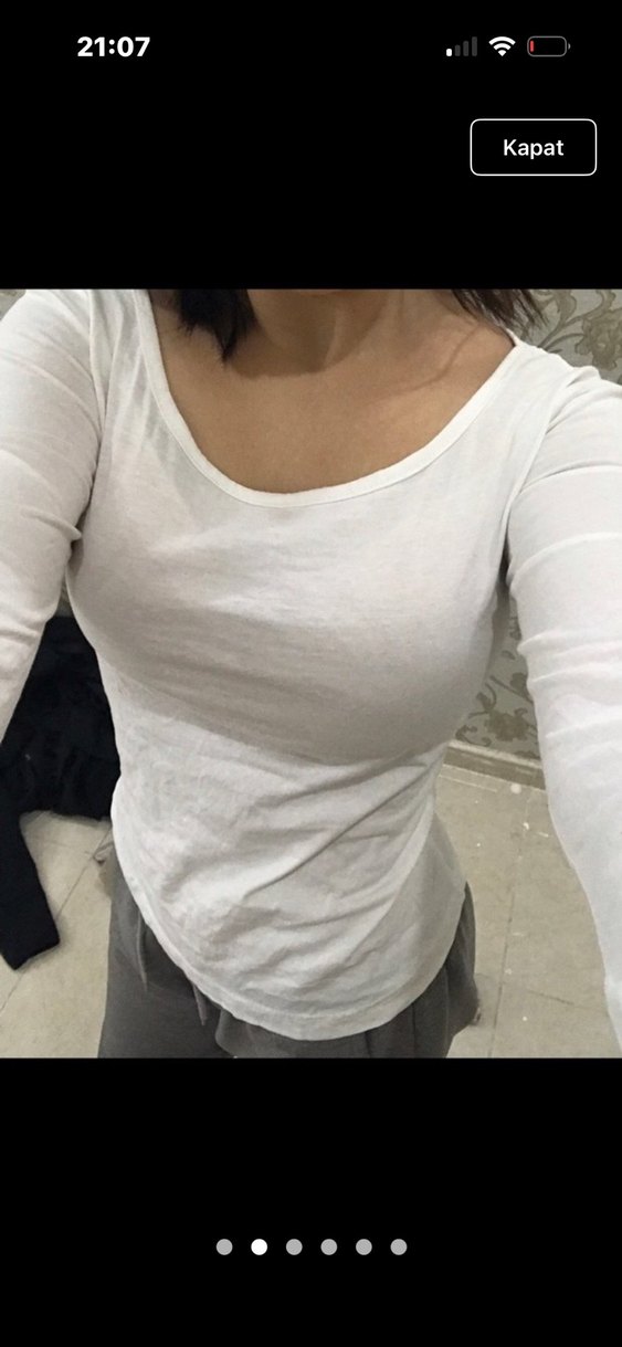 Beyaz Uzun Kollu Keten Bluz - Görsel 4