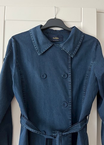 40 Beden lacivert Renk Düğmeli Lacivert Kadın Denim Ceket