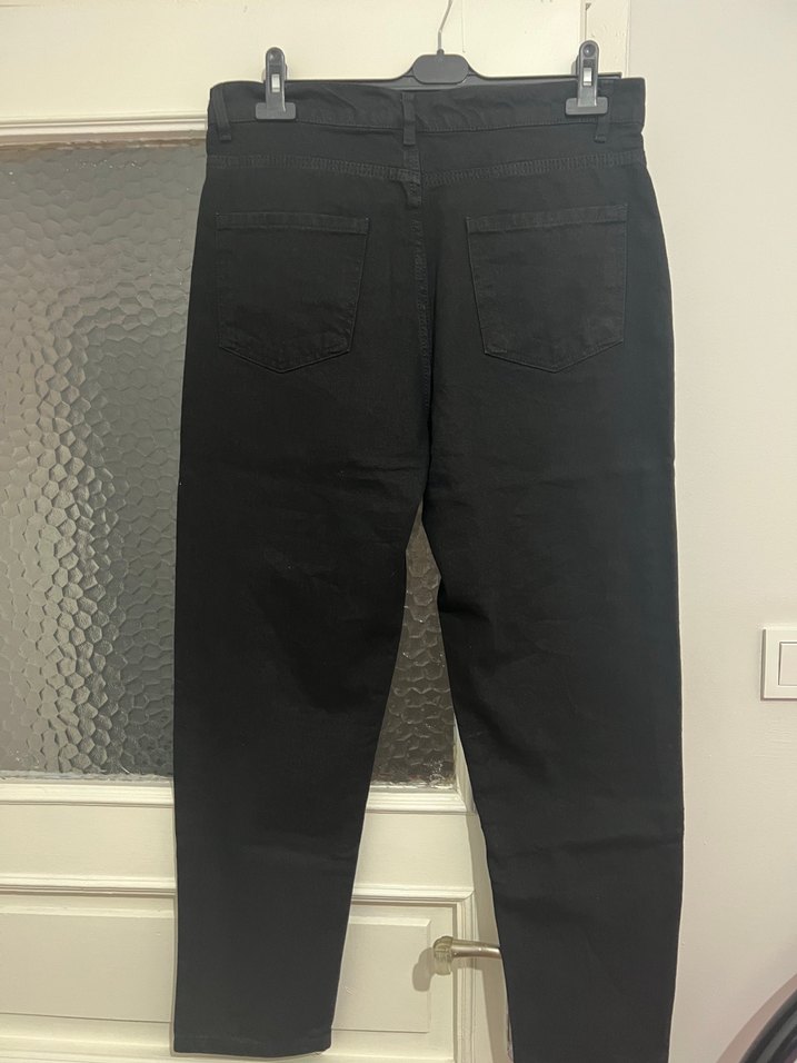 Kadın Siyah Regular Fit Kot Pantolon - Görsel 2