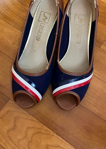 Mavi Kadın Dolgu Topuklu Ayakkabı - Görsel 2