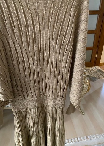 İpekyol Bej Uzun Triko Elbise - Görsel 3