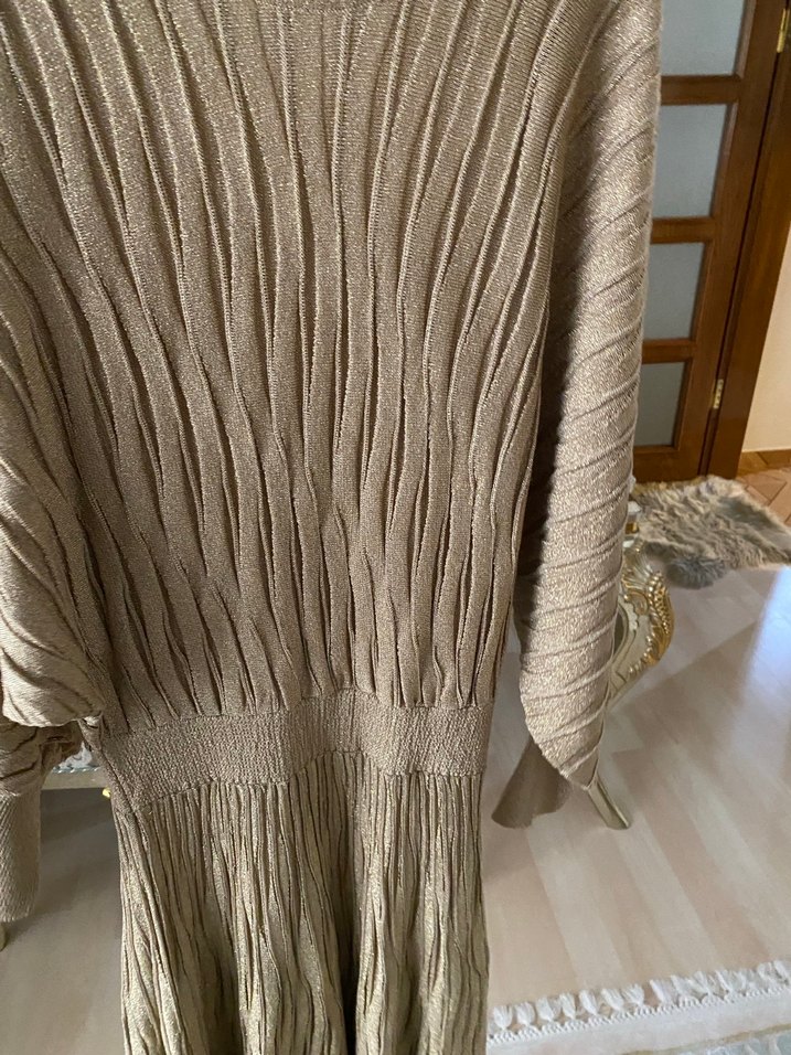 İpekyol Bej Uzun Triko Elbise - Görsel 3