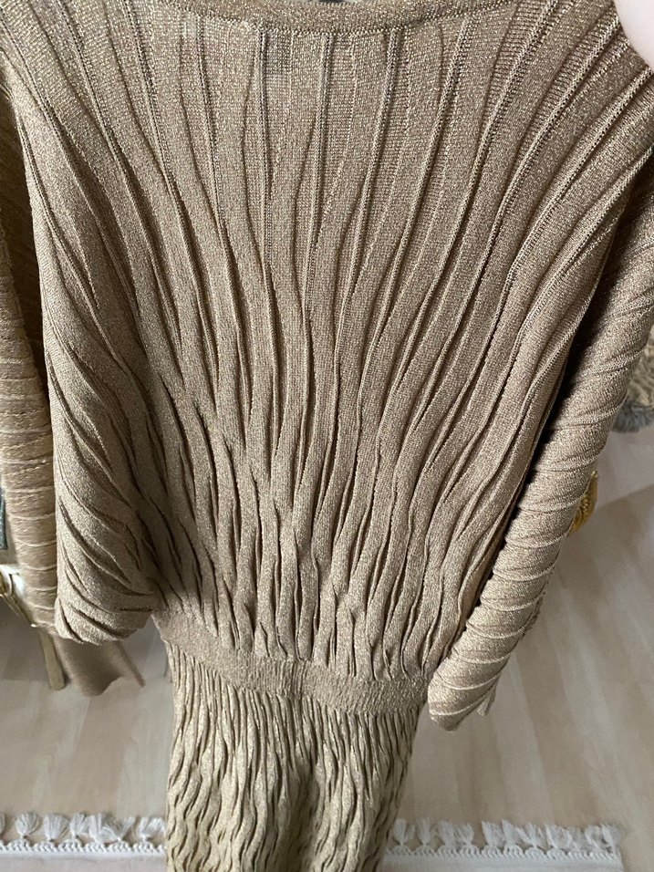 İpekyol Bej Uzun Triko Elbise - Görsel 2