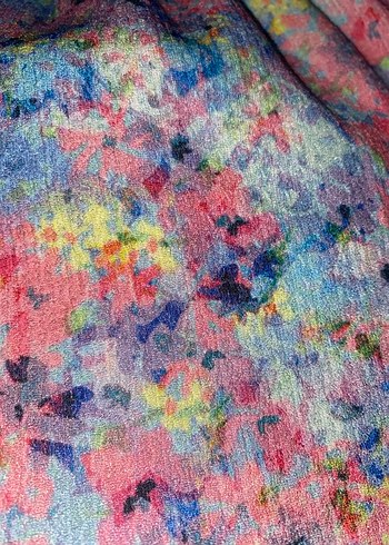 Bohem Mini Elbise, Kısa Kollu, Çok Renkli - Görsel 2