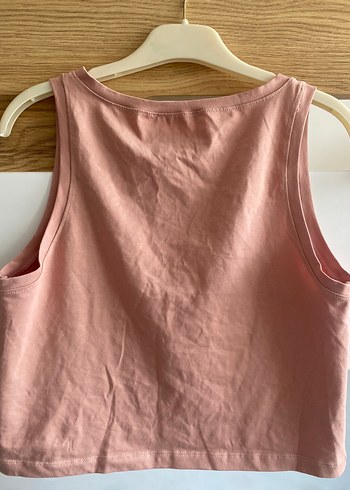 Trendyol & Milla Pembe Keten Kolsuz Crop Top