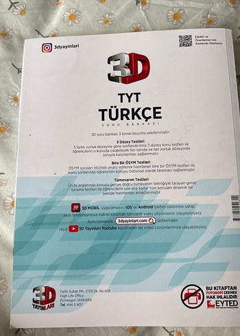 3D TYT Türkçe Soru Bankası