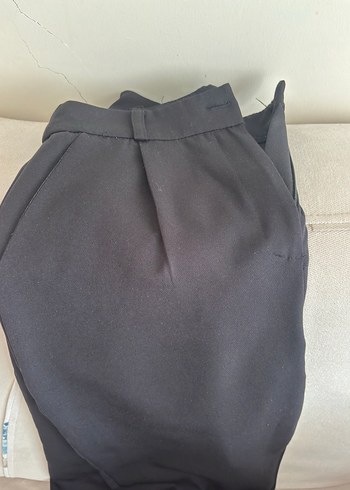 34 Beden Kadın Siyah Uzun Kumaş Pantolon