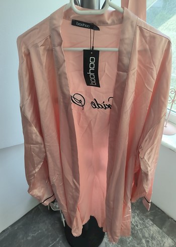 Pembe Parlak Midi Kadın Sabahlık Bride - Görsel 10