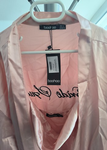 Pembe Parlak Midi Kadın Sabahlık Bride - Görsel 3