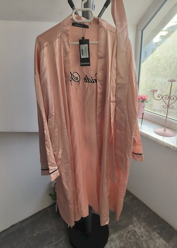 Pembe Parlak Midi Kadın Sabahlık Bride - Görsel 5