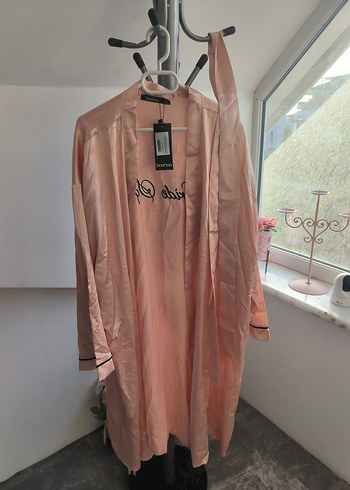 Pembe Parlak Midi Kadın Sabahlık Bride - Görsel 6