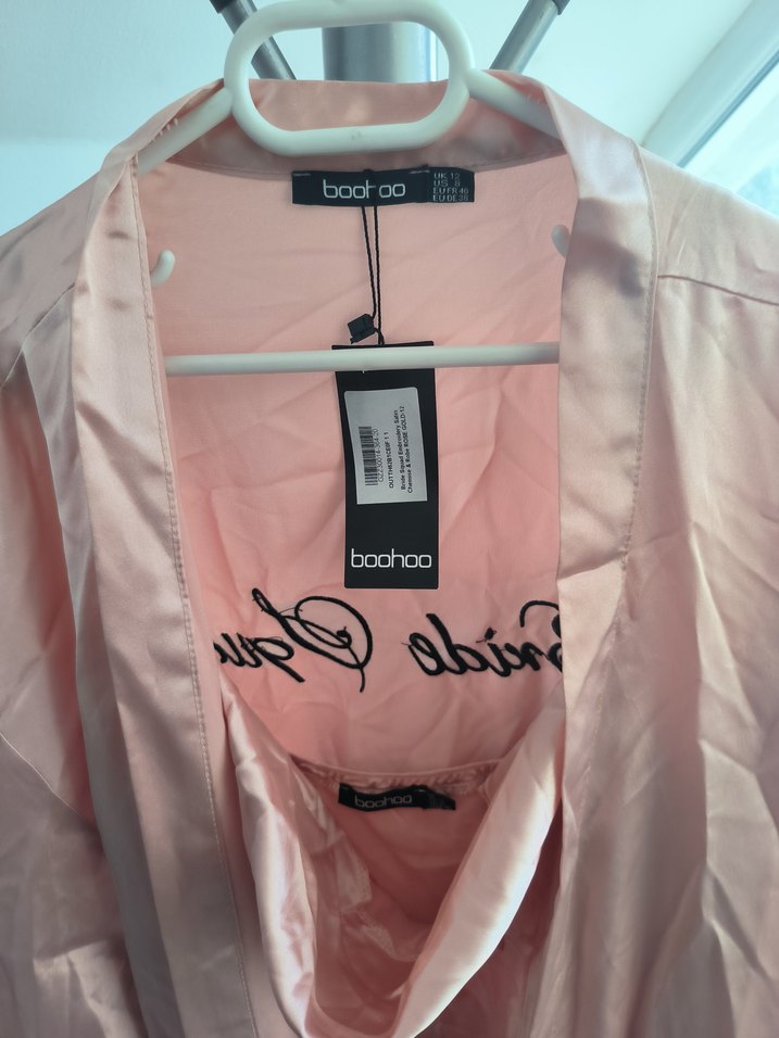 Pembe Parlak Midi Kadın Sabahlık Bride - Görsel 3