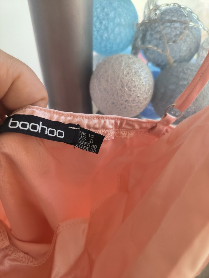 Pembe Parlak Midi Kadın Sabahlık Bride - Görsel 2