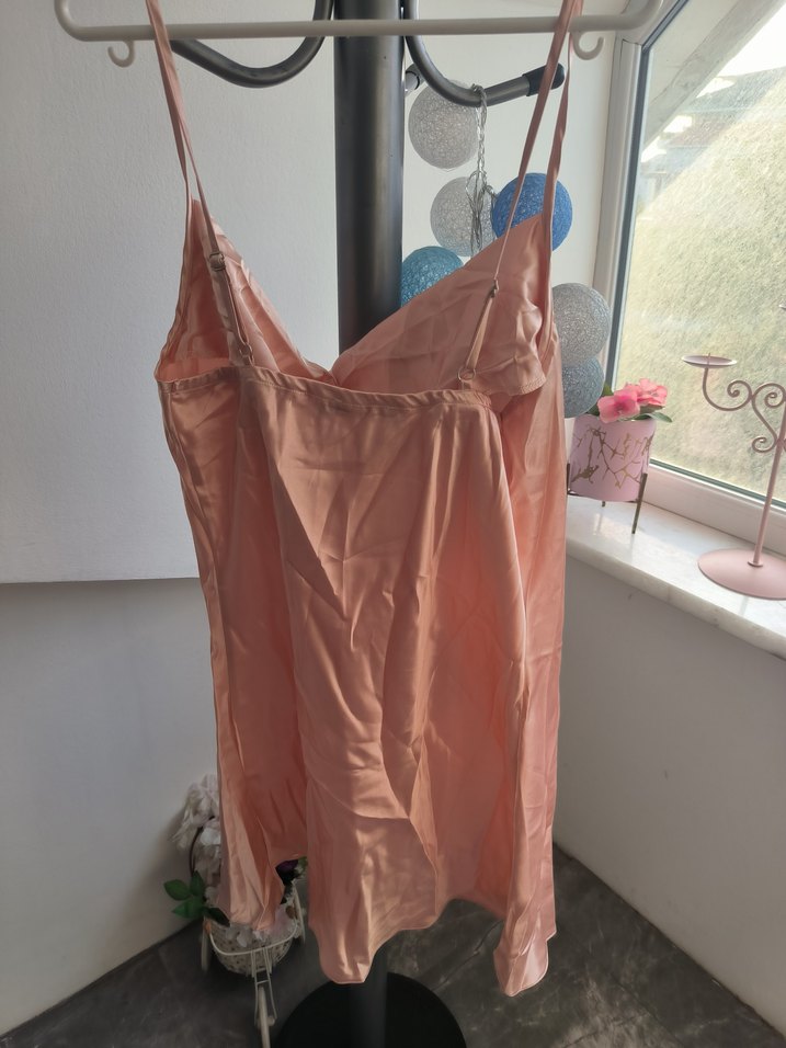 Pembe Parlak Midi Kadın Sabahlık Bride - Görsel 4