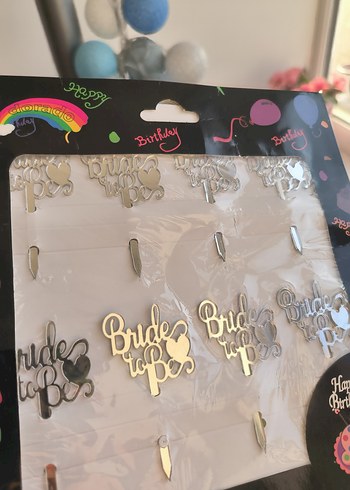 Parlak Renkli Bride to Be Pasta Üstü Süsler - Görsel 2
