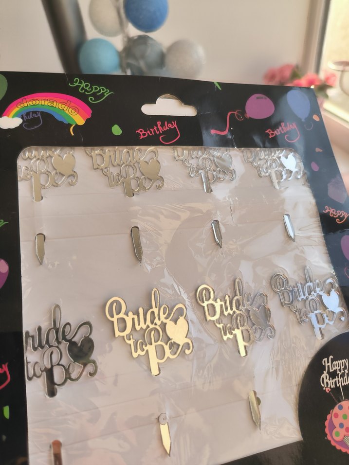 Parlak Renkli Bride to Be Pasta Üstü Süsler - Görsel 2