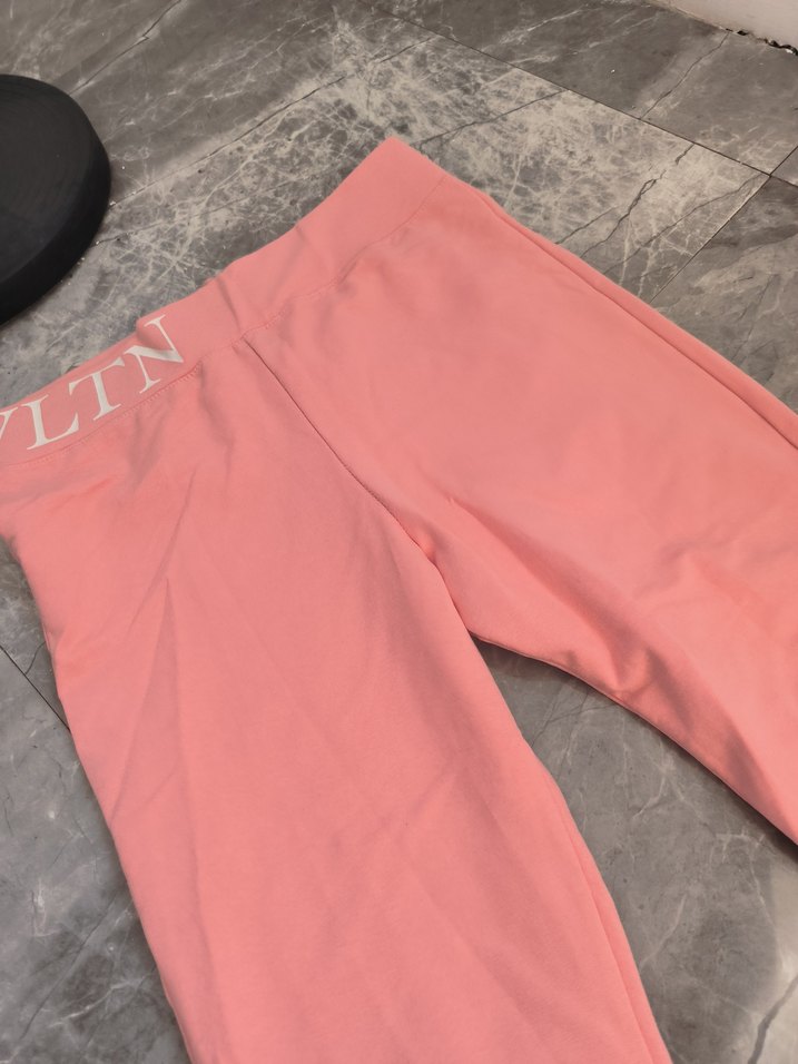 Pembe VLTN Logolu Kadın Spor Tayt - Görsel 2