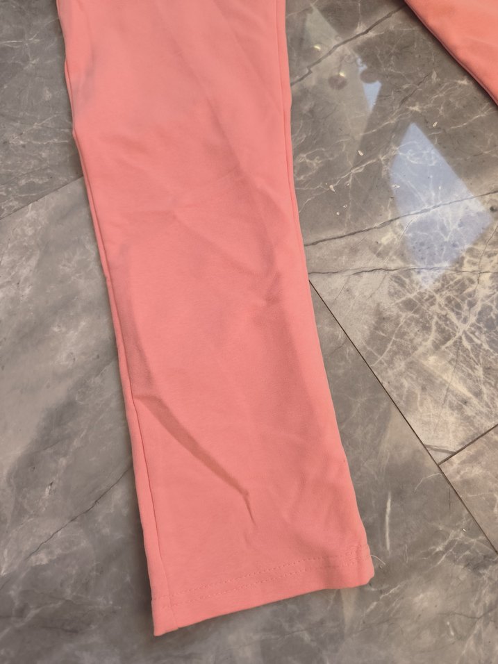 Pembe VLTN Logolu Kadın Spor Tayt - Görsel 3